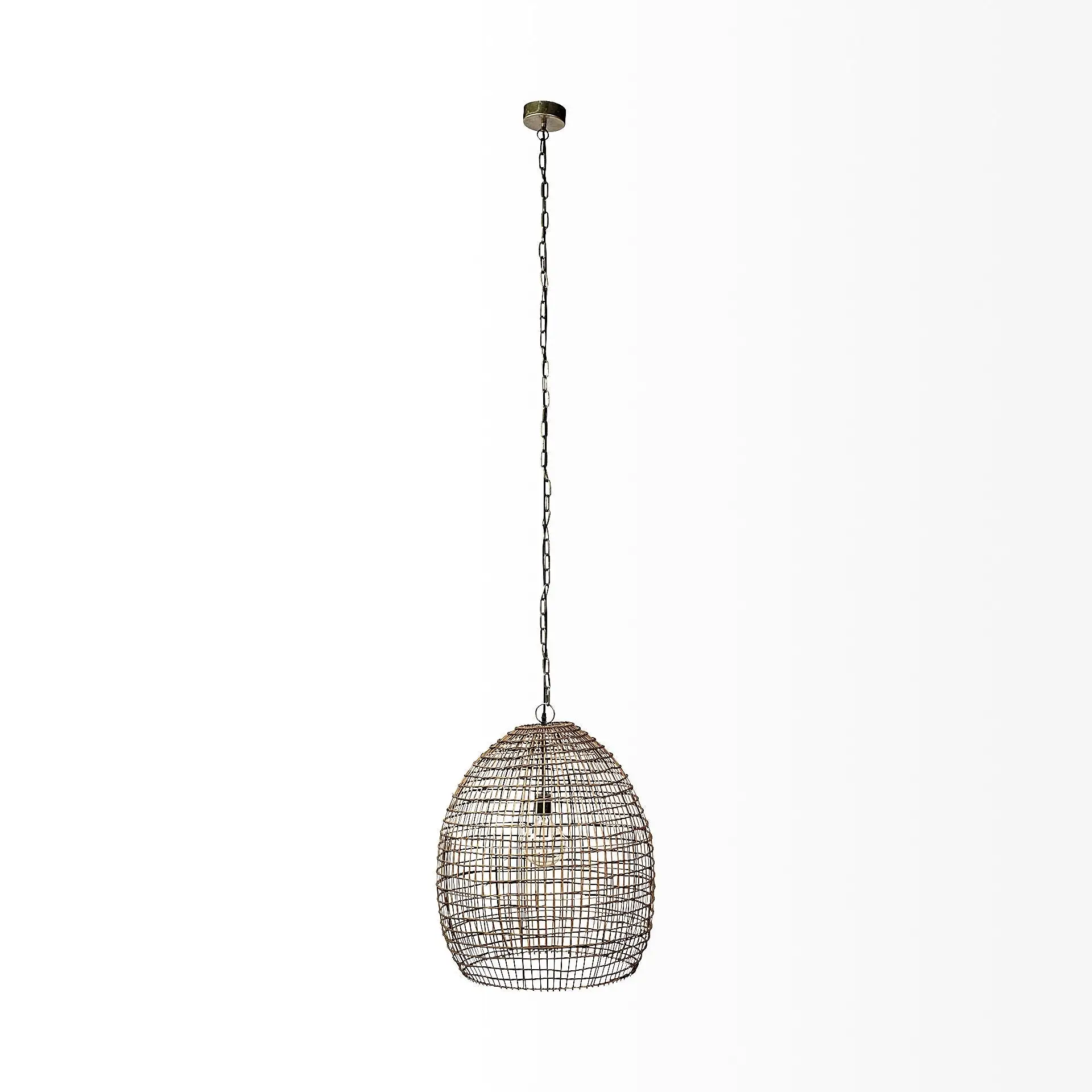 Metallic Woven Hanging Pendant Light