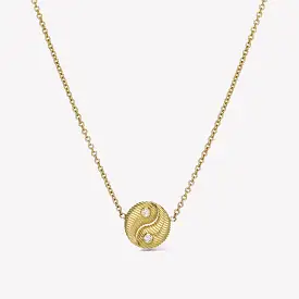 Mini All Gold Yin Yang Pendant