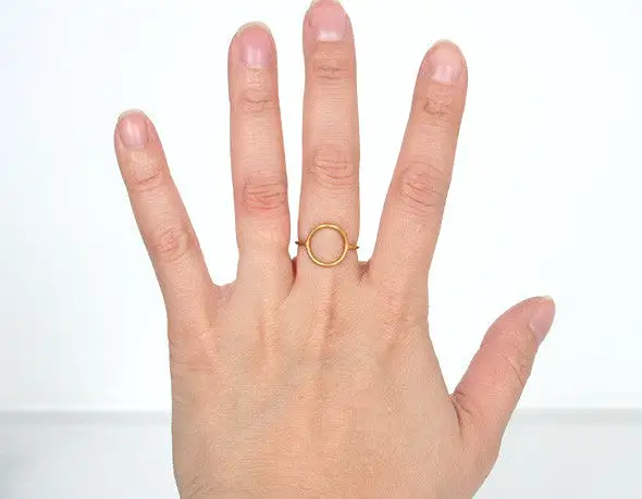 Monocle Ring, Matte Gold