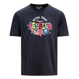 Original Penguin Aloha From Pete T-Shirt - Dark Sapphire