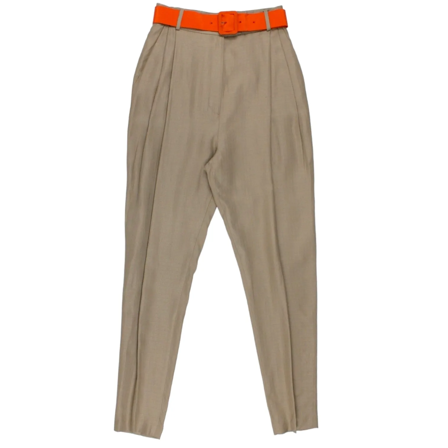 Orla Kiely Camel Pleated Trousers