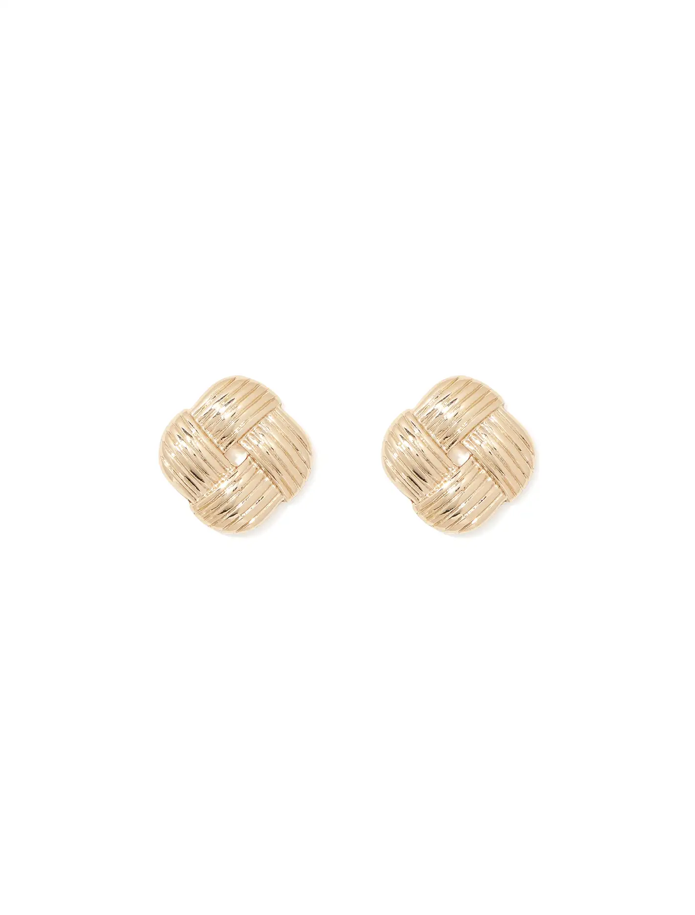 Paula Panel Square Stud Earrings