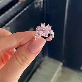 Pink Cherry Blossom Ring