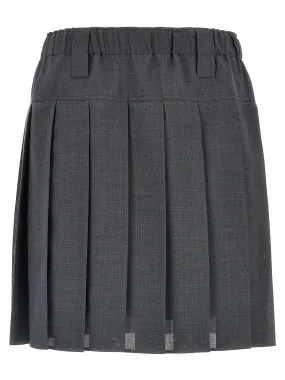 Pleated Skirt Skirts Gray