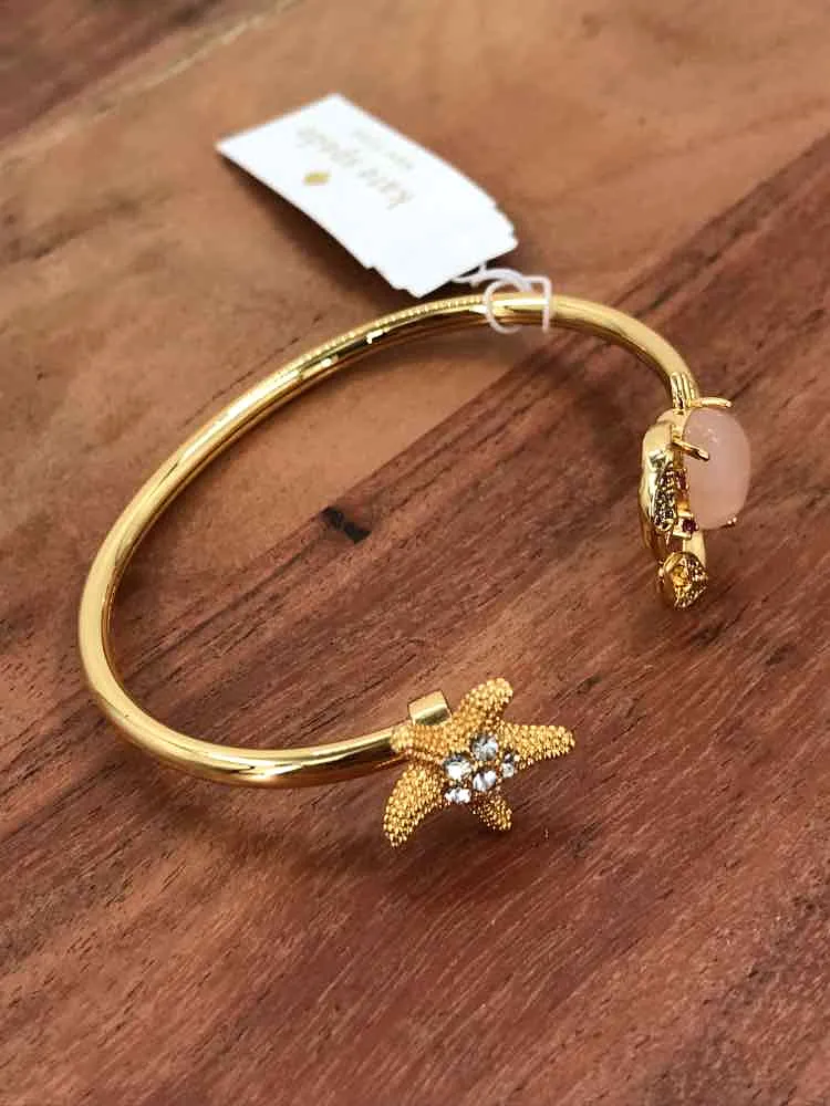 Pre-Owned Kate Spade Gold Starfish & Crab Cuff Bracelet