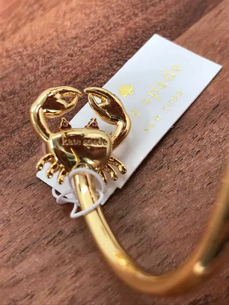 Pre-Owned Kate Spade Gold Starfish & Crab Cuff Bracelet