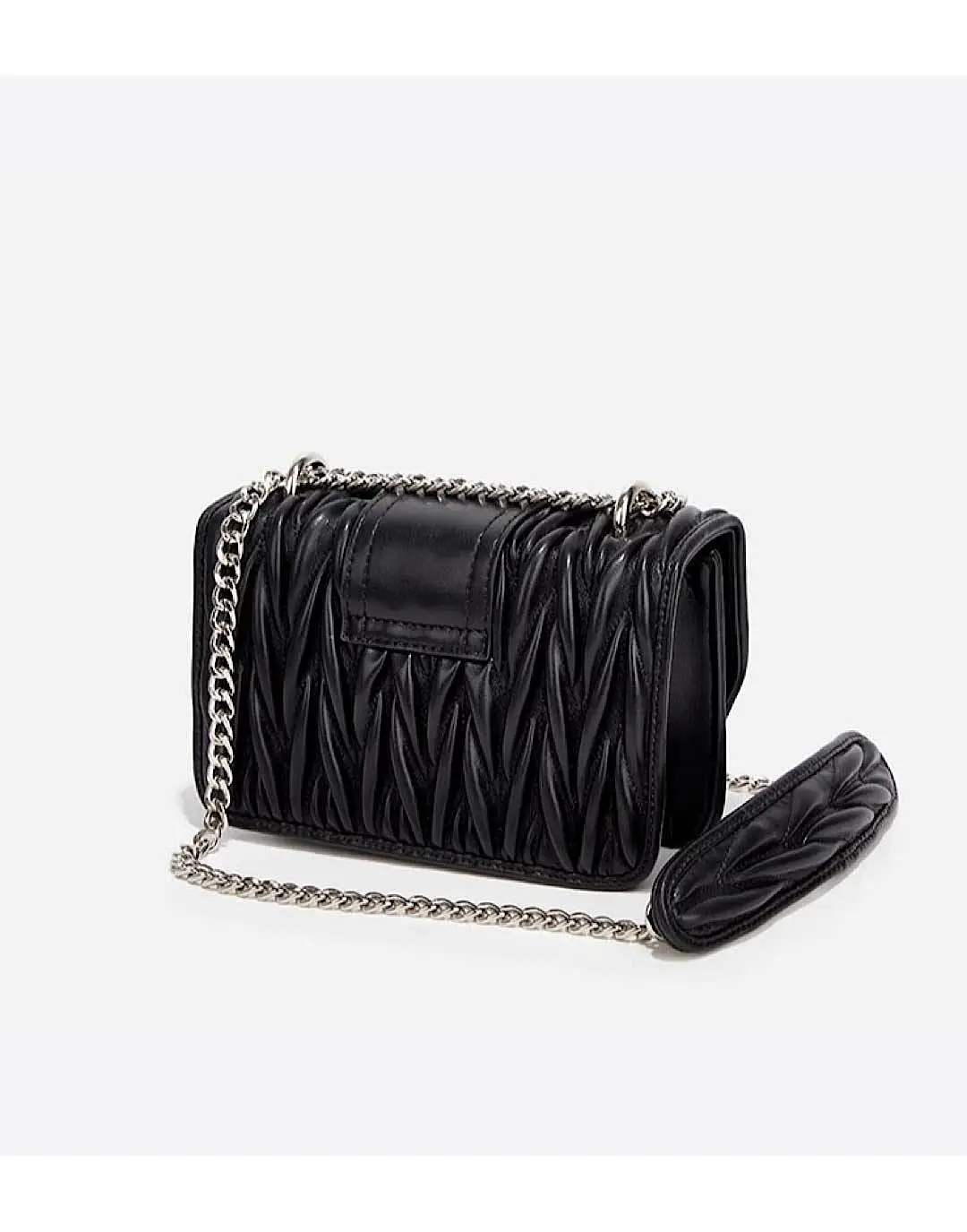 PU Leather Crystal Buckle Clutch