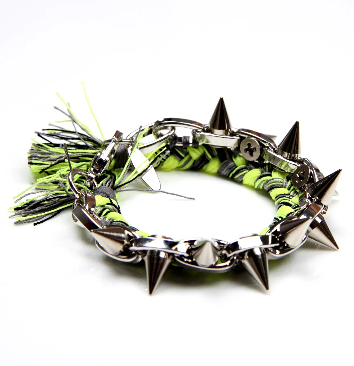 Punk Carnival Braided Bracelet Green