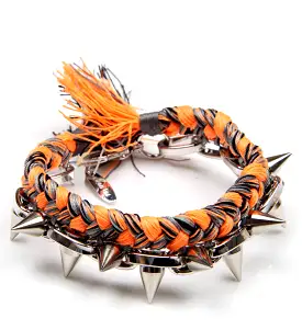 Punk Carnival Braided Bracelet Orange