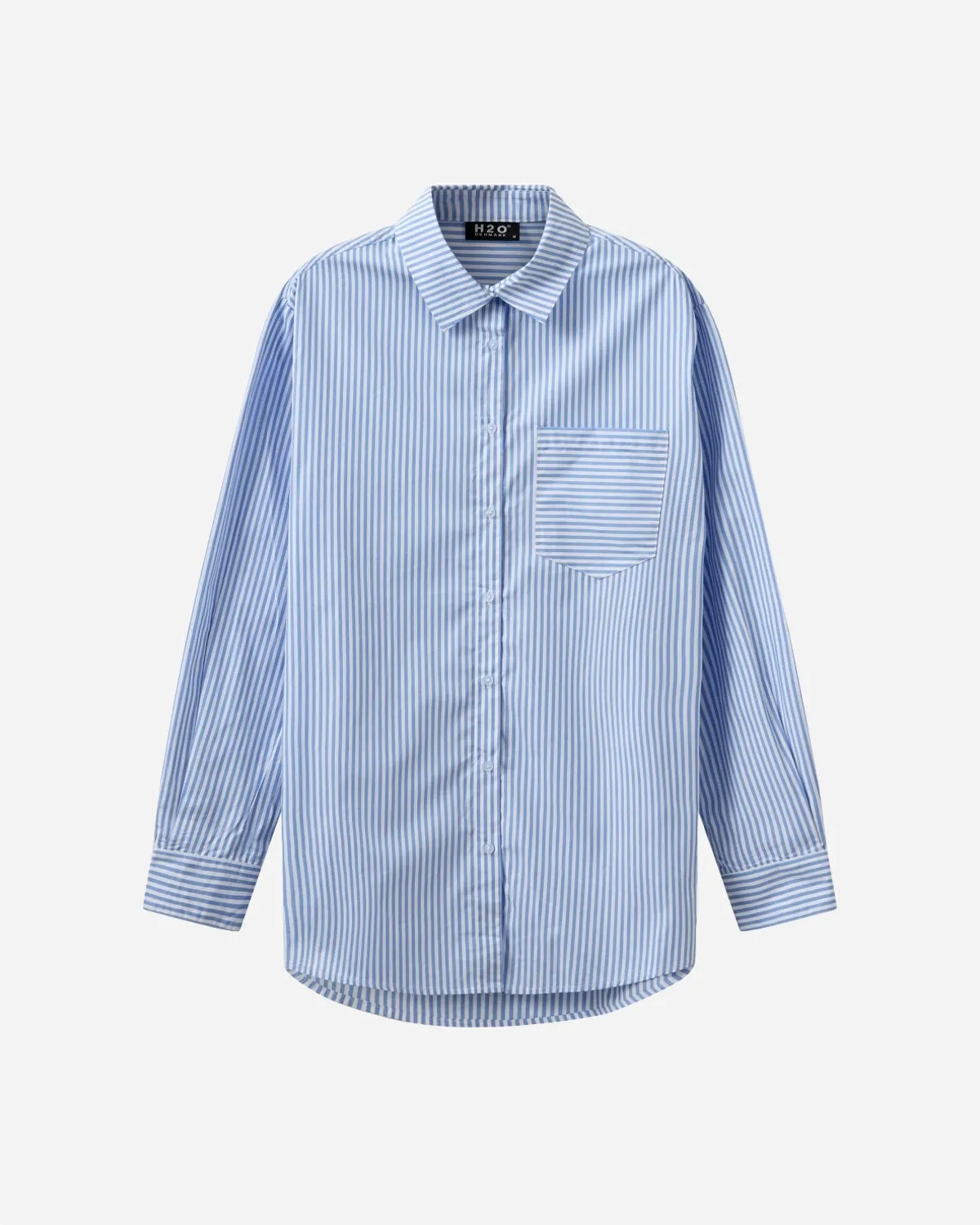 Rnne Essential Pajamas Shirt L/S - Blue/White Stripe