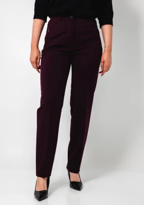 Robell Sahara Slim Fit Trousers, Wine