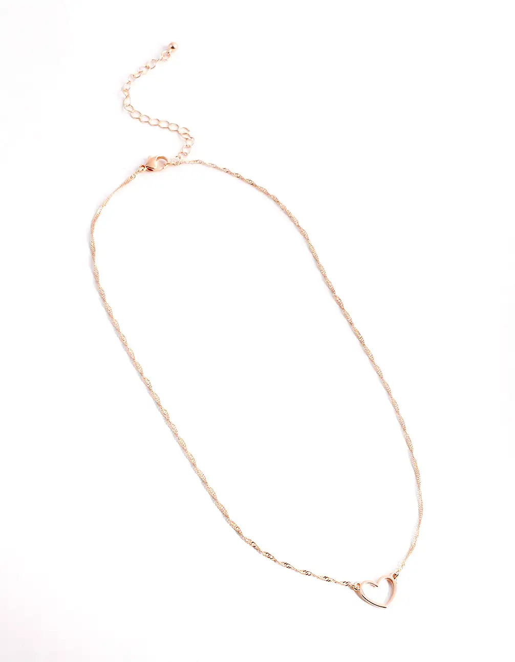 Rose Gold Open Heart Necklace