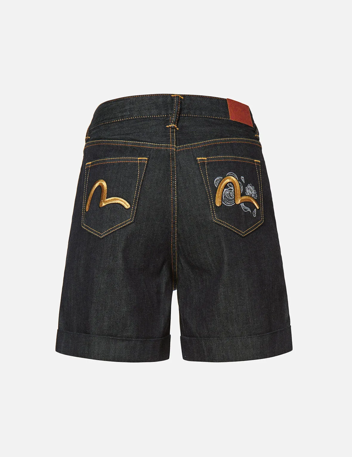 Seagull Embroidery Denim Shorts