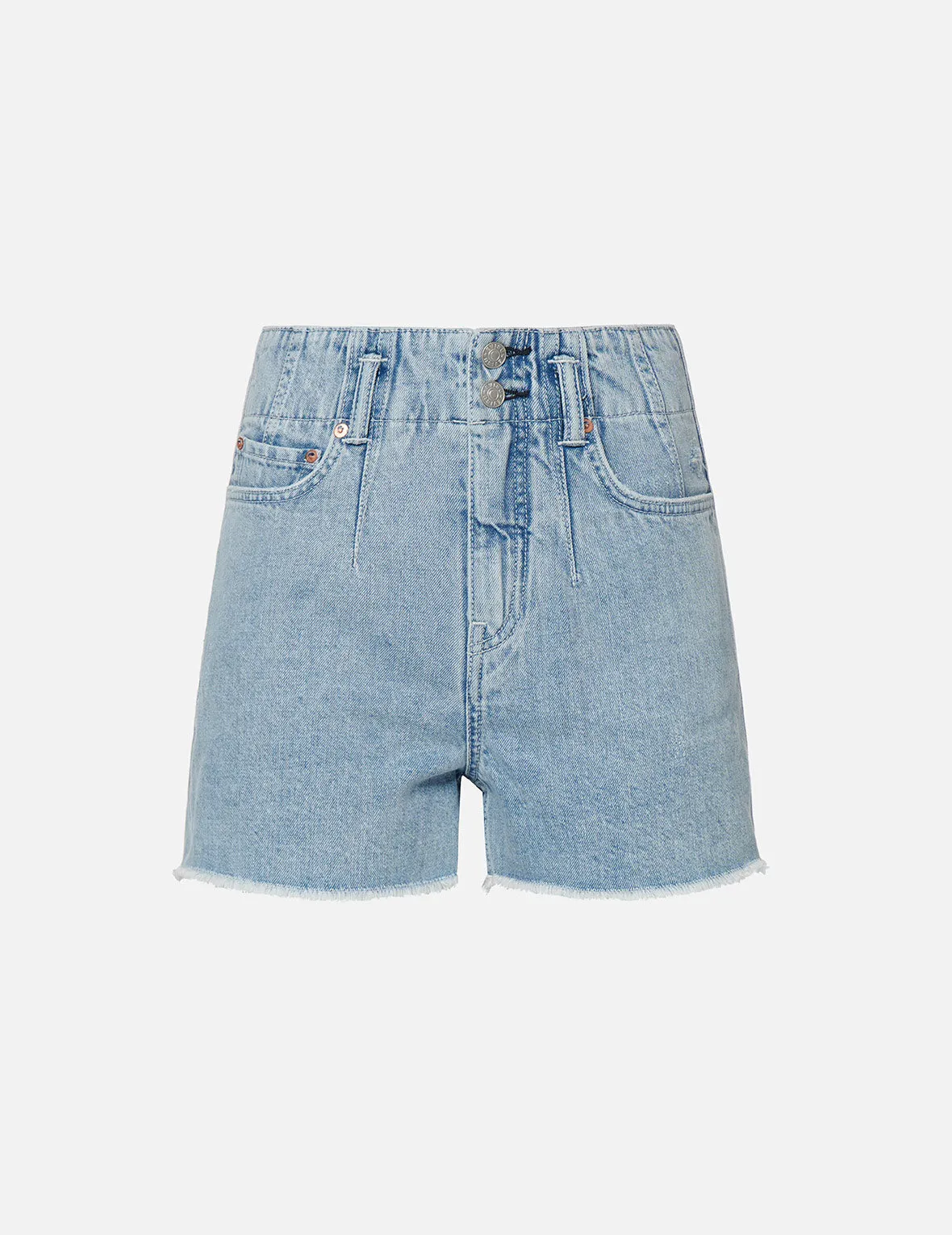 Seagull Print Denim Shorts