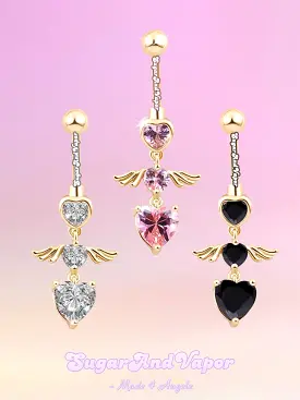 Sent To Heaven Angel Heart Belly Rings