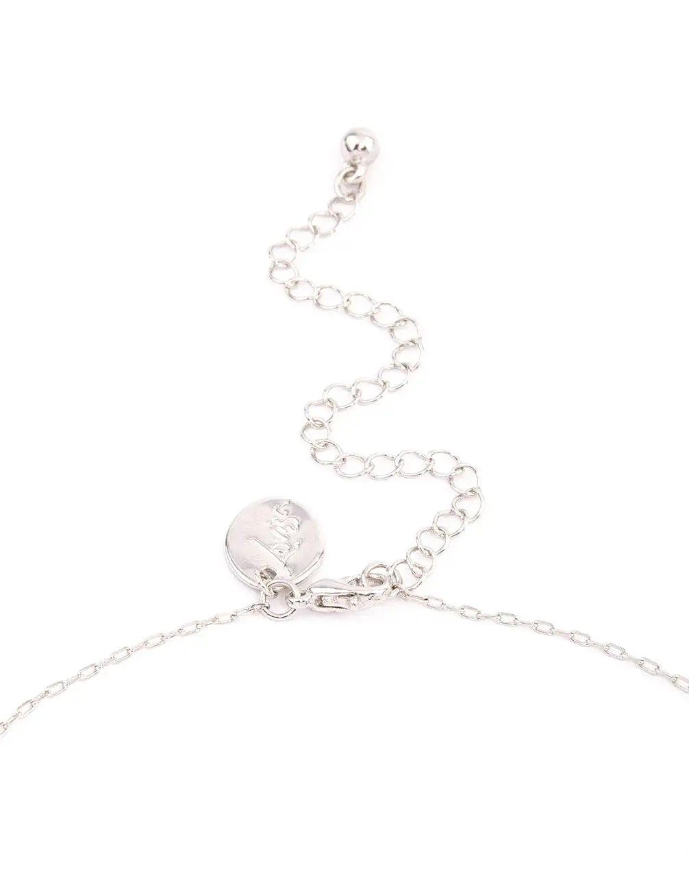 Silver Diamante Mini Heart Pendant Necklace