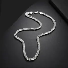 Silver Necklace Chain For Men Women Fashion Jewelry