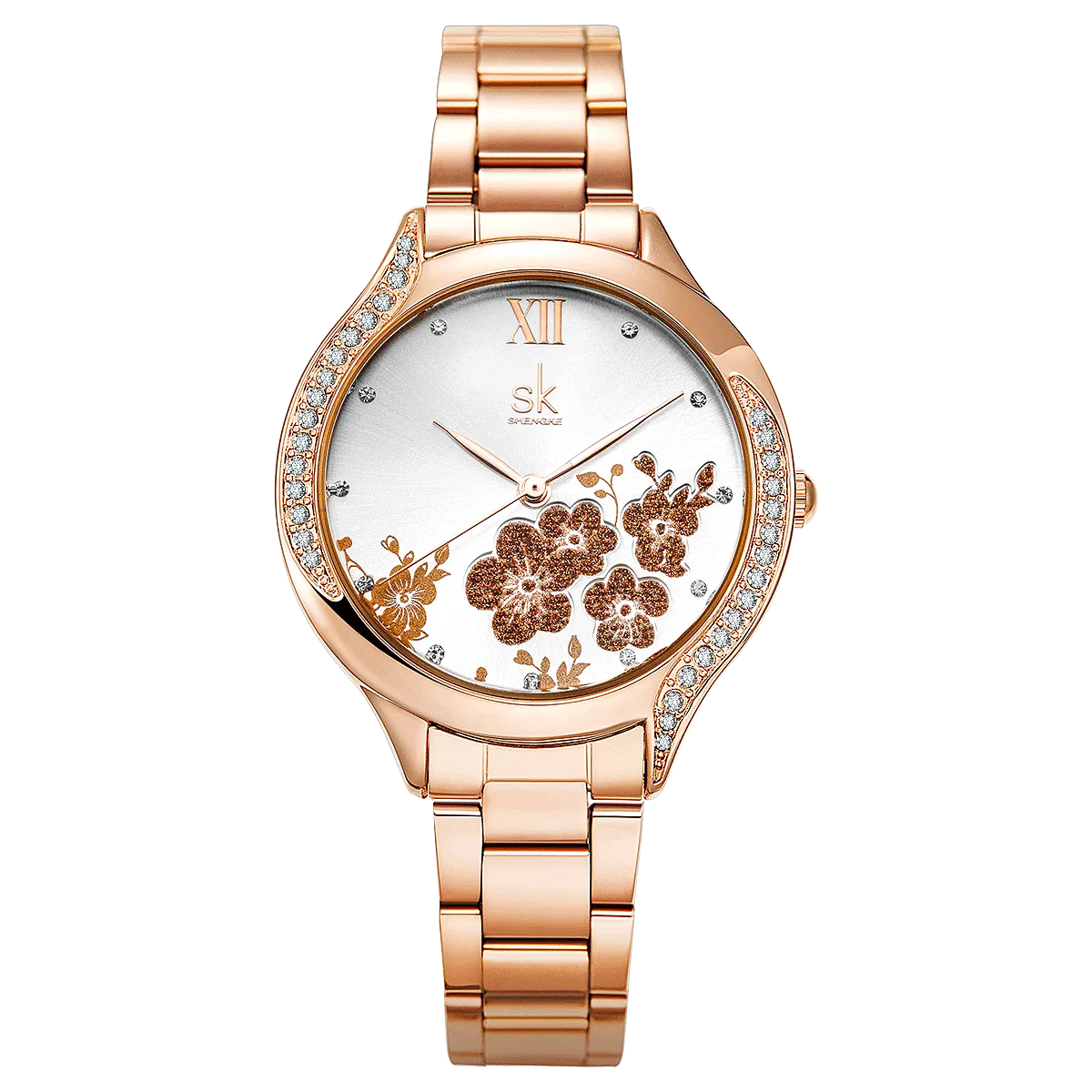 SK Floral Dial - Lady Silver Watch