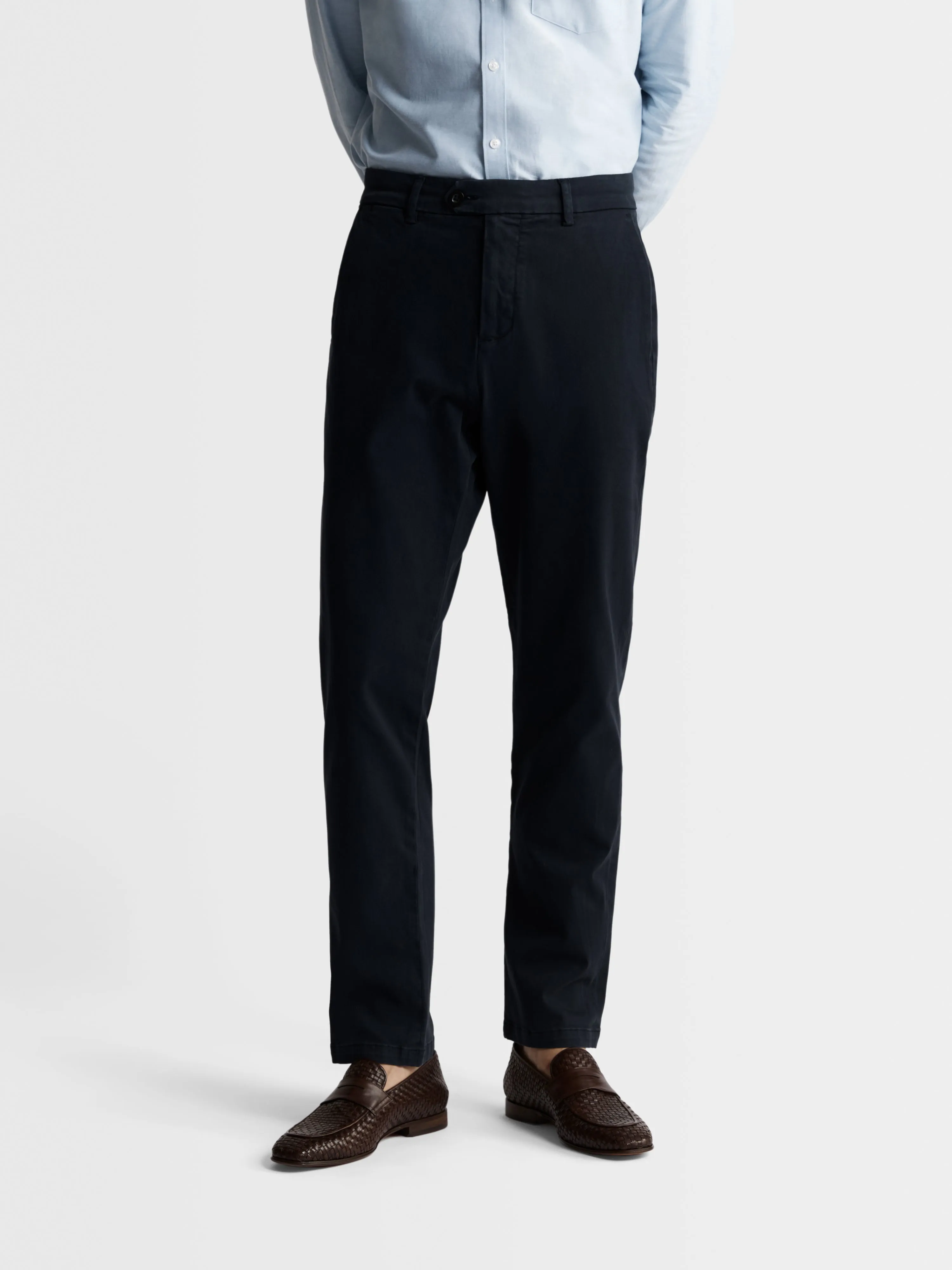 Slim Fit Navy Blue Chinos