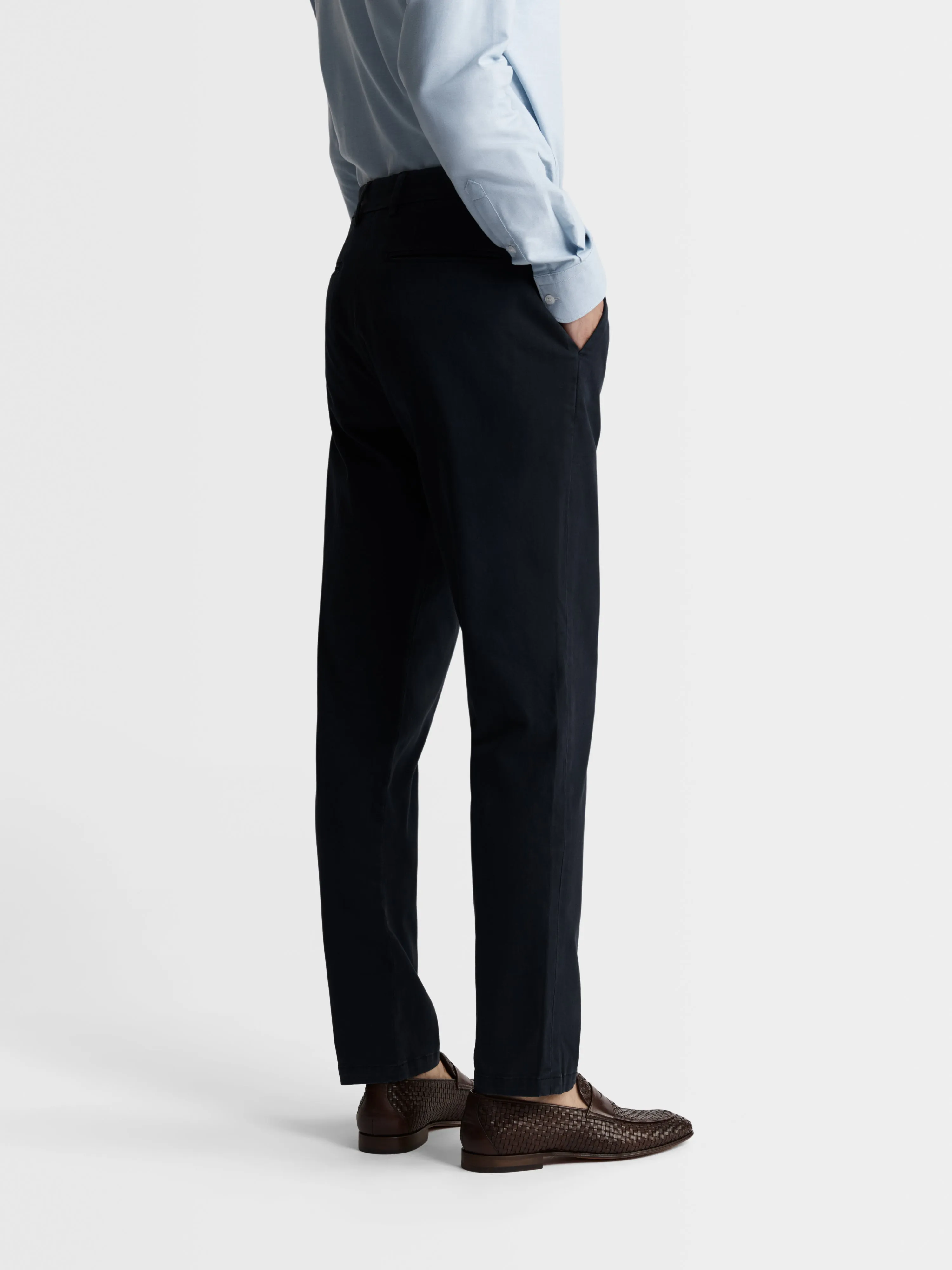 Slim Fit Navy Blue Chinos