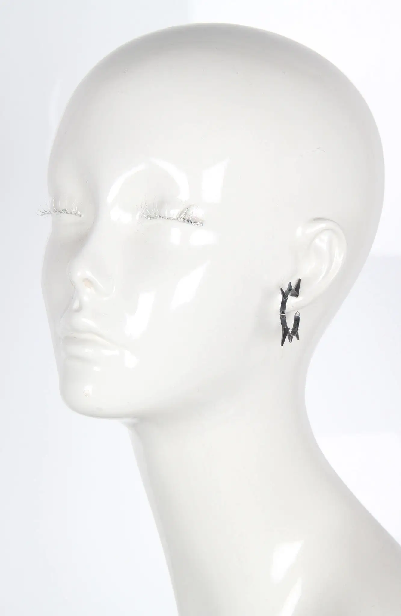 Son Earring, Oxidized Silver