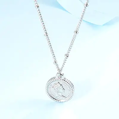 Stainless Steel Coin Pendant Necklace