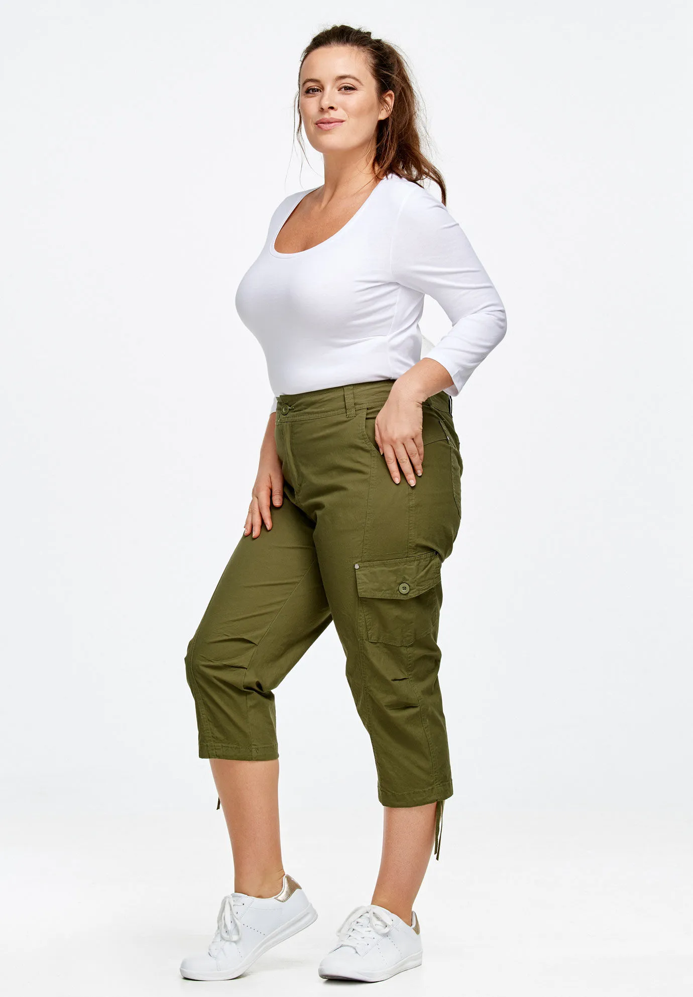 Stretch Cargo Capris by ellos®