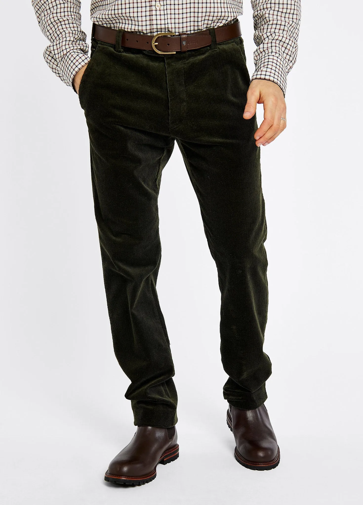 Stride Men's Corduroy Trousers - Olive