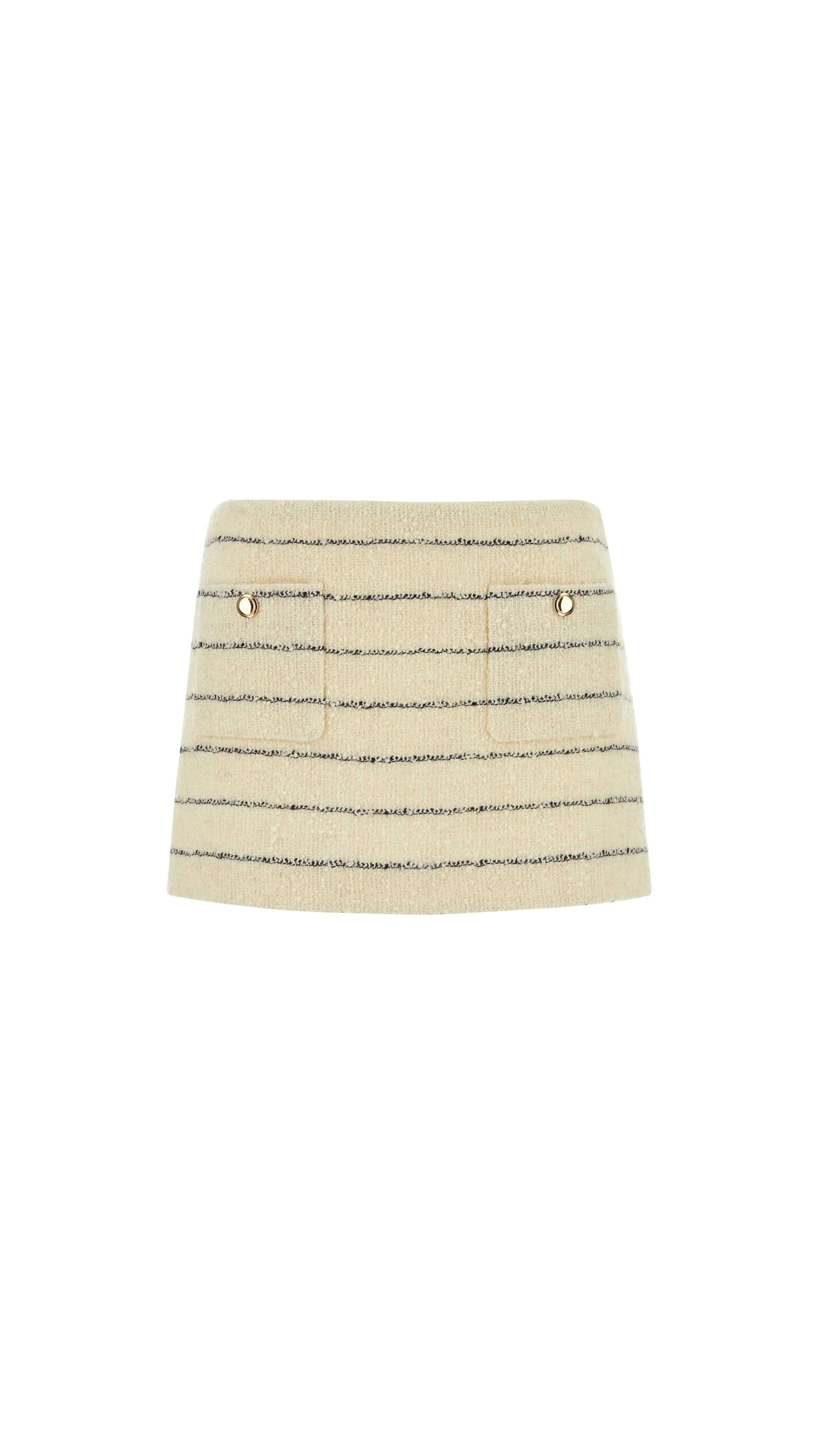 Stripped Skirt - Beige