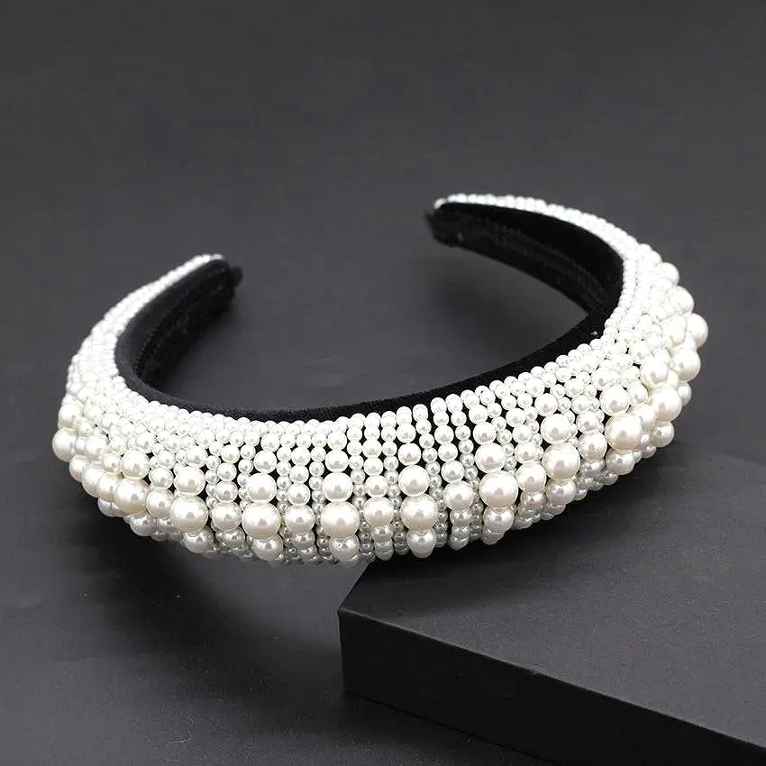 Super Lux Crystal Pearl And Bead Headbands