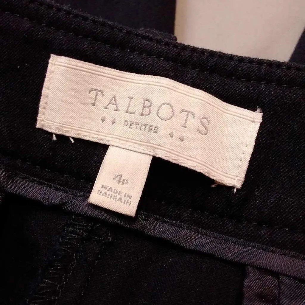 TALBOTS NAVY CAPRIS SIZE 4 PETITE TCC