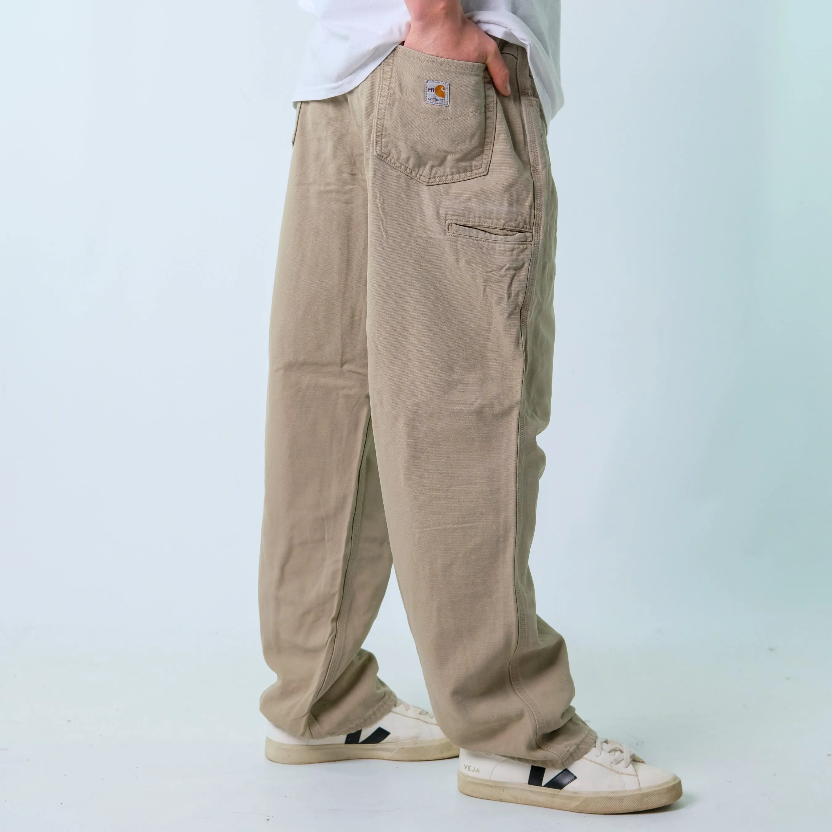 Tan y2ks Carhartt Denim Carpenter Baggy Jeans Pants (38x32)