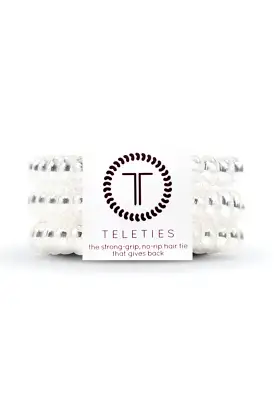 TELETIES Small Hair Ties - Crystal Clear