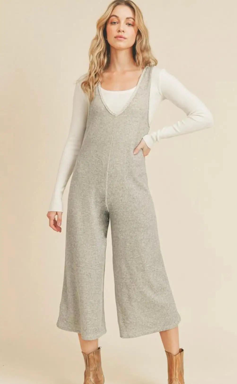 The Crystal Ribbed Jumpsuit