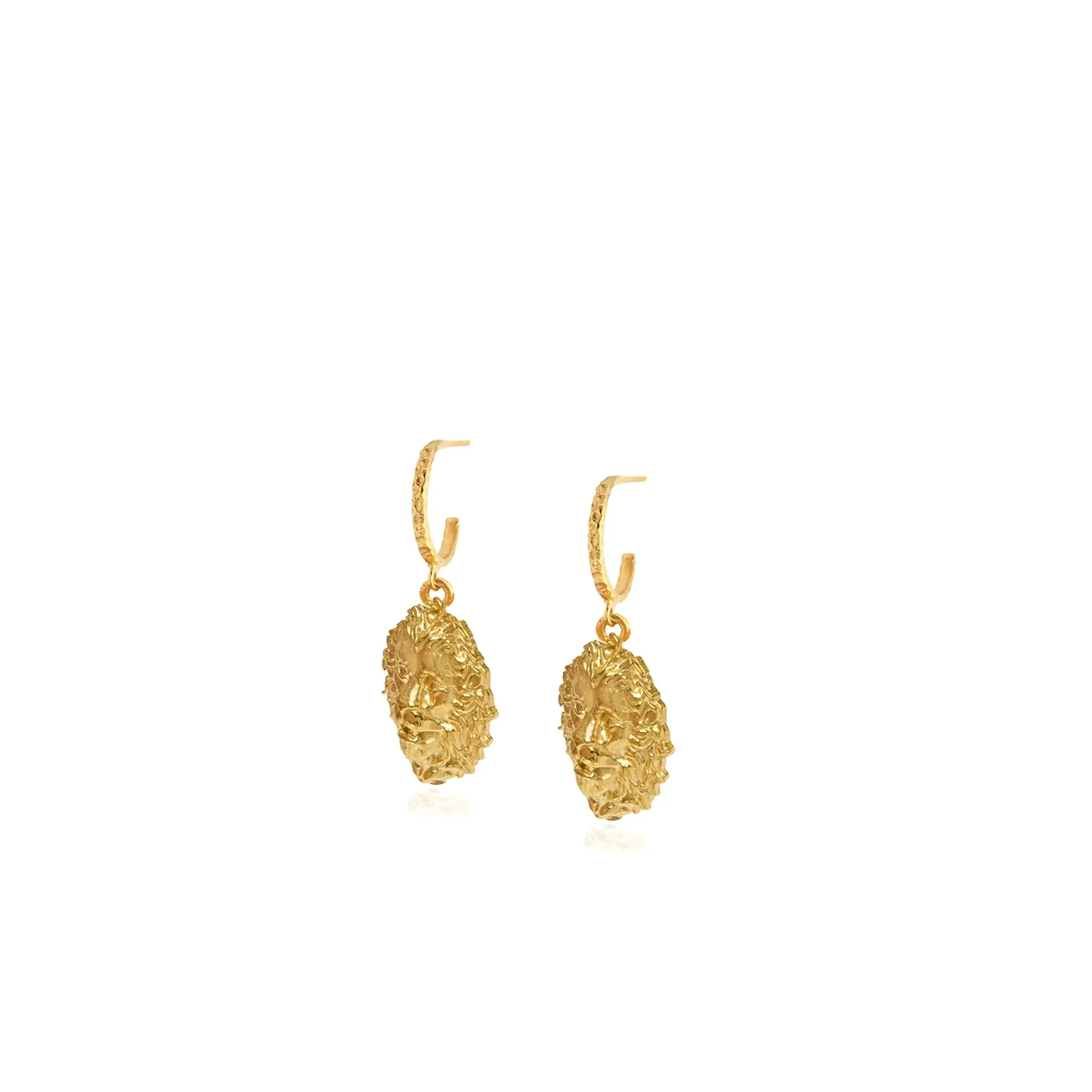 Thireos Small Hoop Earrings, Gold