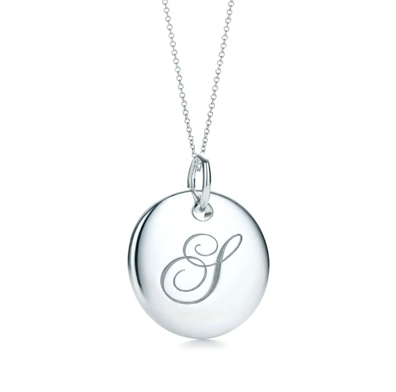 Tiffany & Co. Alphabet Notes S Disk Necklace