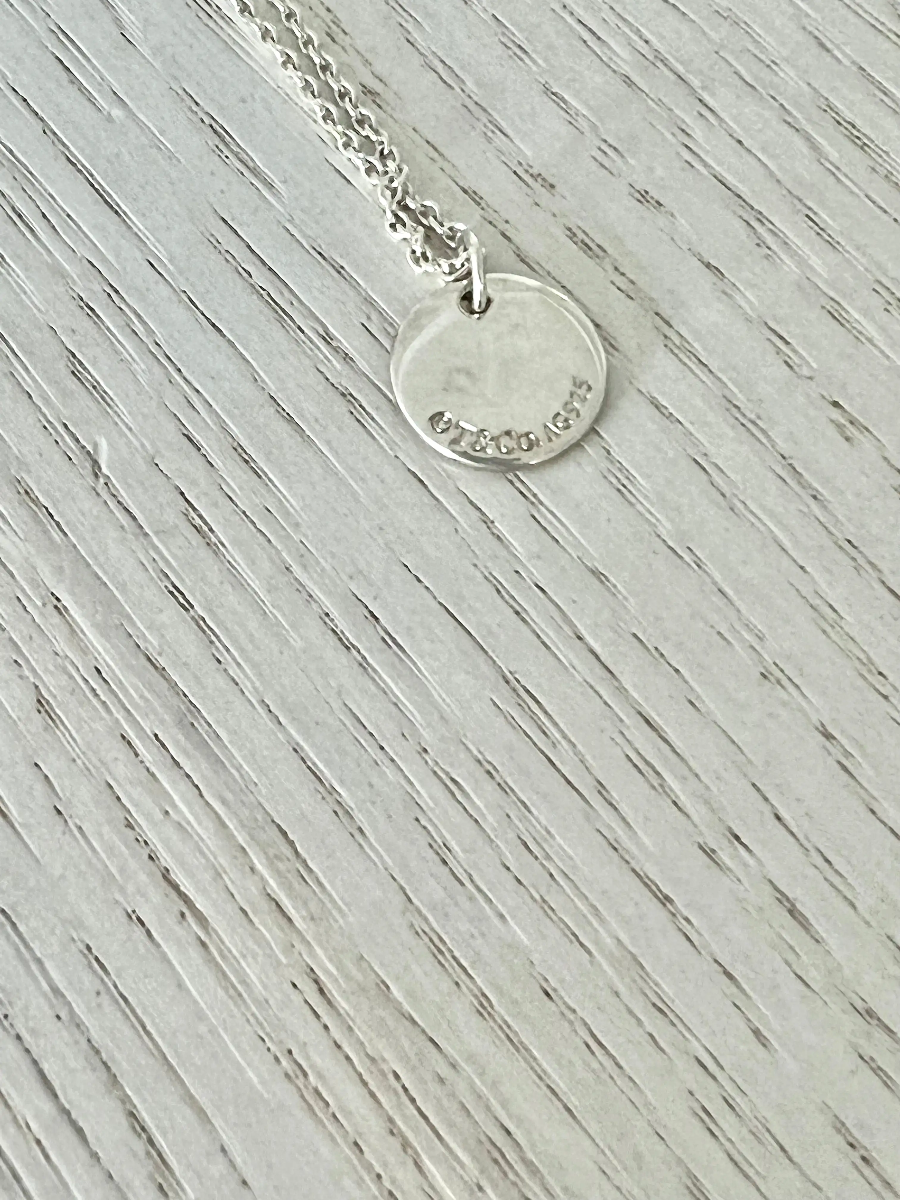 Tiffany & Co. Alphabet Notes S Disk Necklace