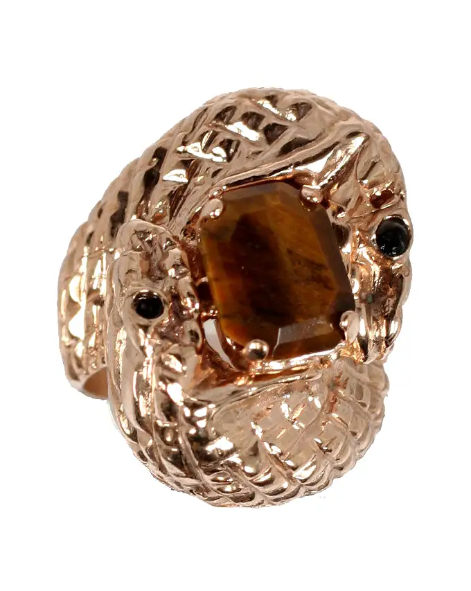 Tiger Eye Serpent Ring