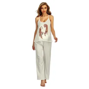 Tiger Print Pajamas Womens