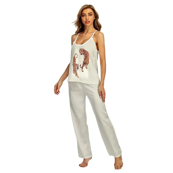 Tiger Print Pajamas Womens