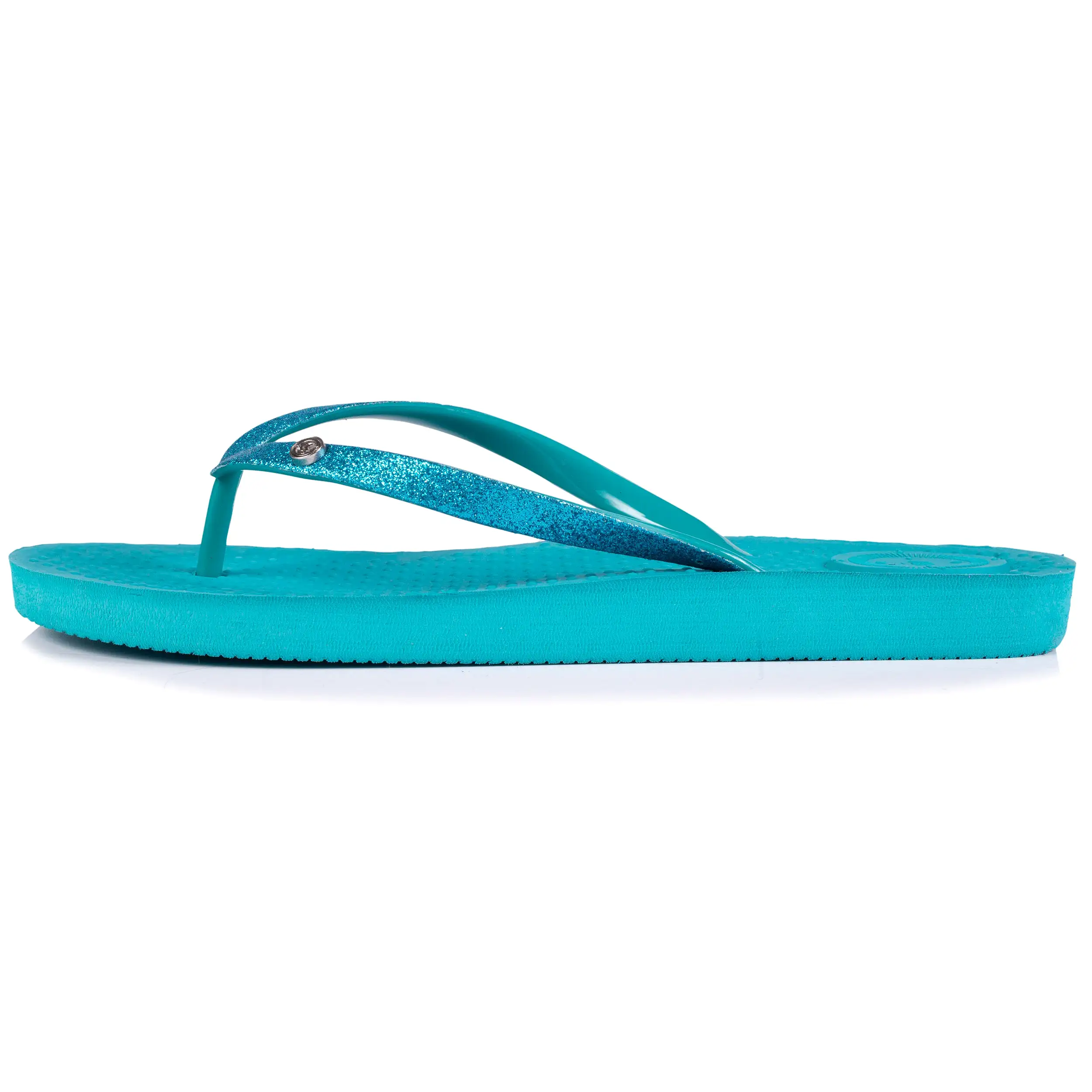 Tongs Femme  tige paillettes Turquoise