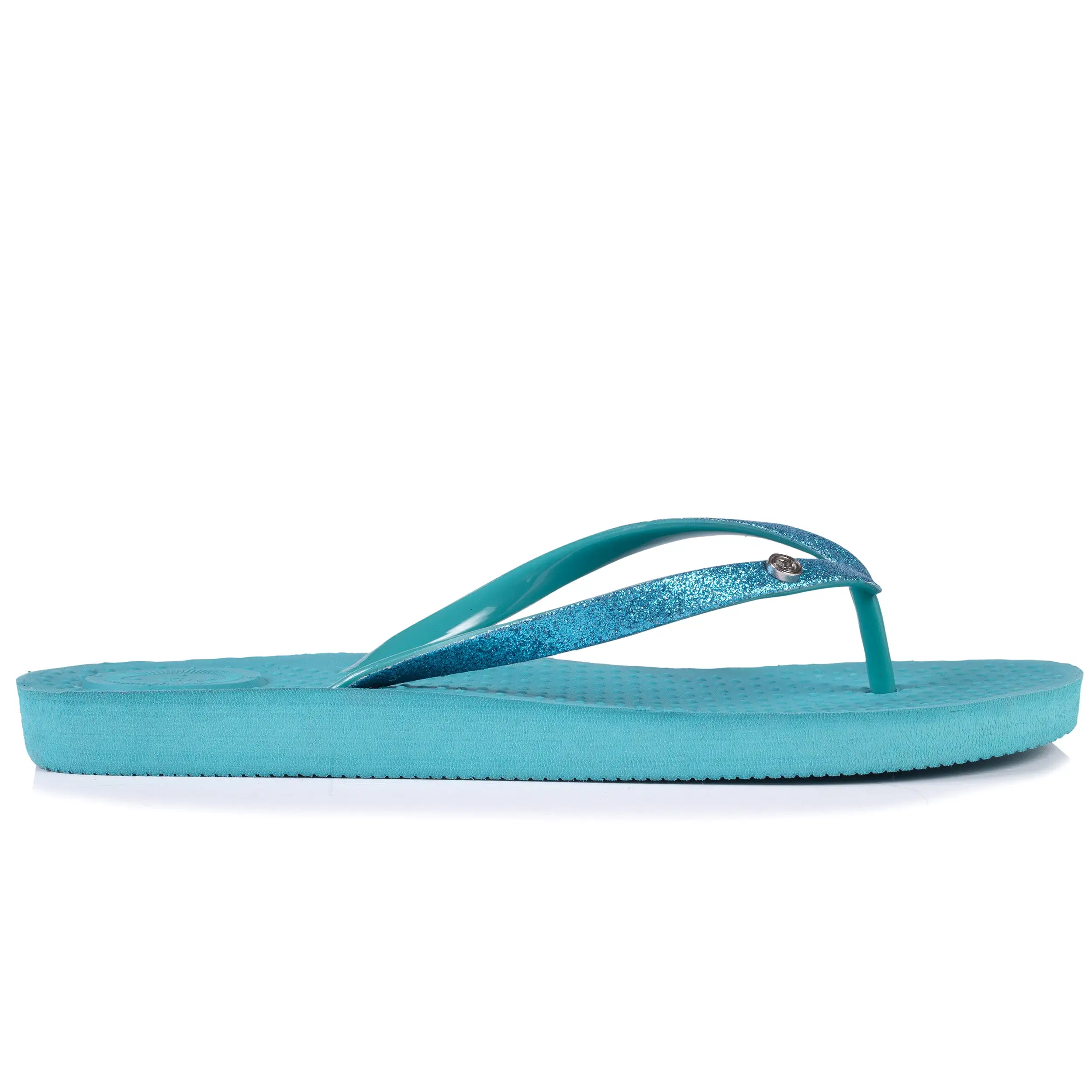 Tongs Femme  tige paillettes Turquoise