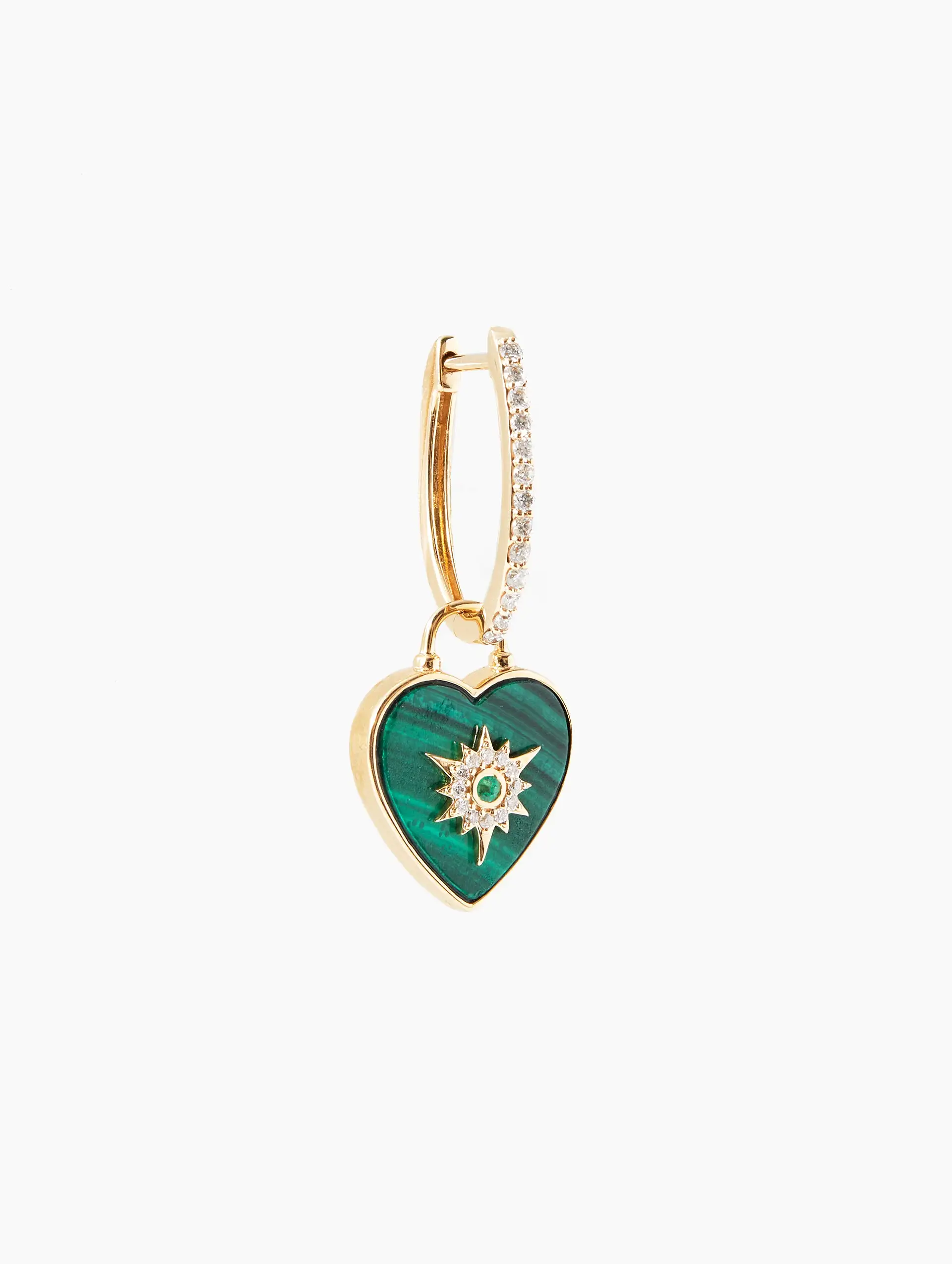 Trust Your Heart Tablet Pendant Malachite & Emerald