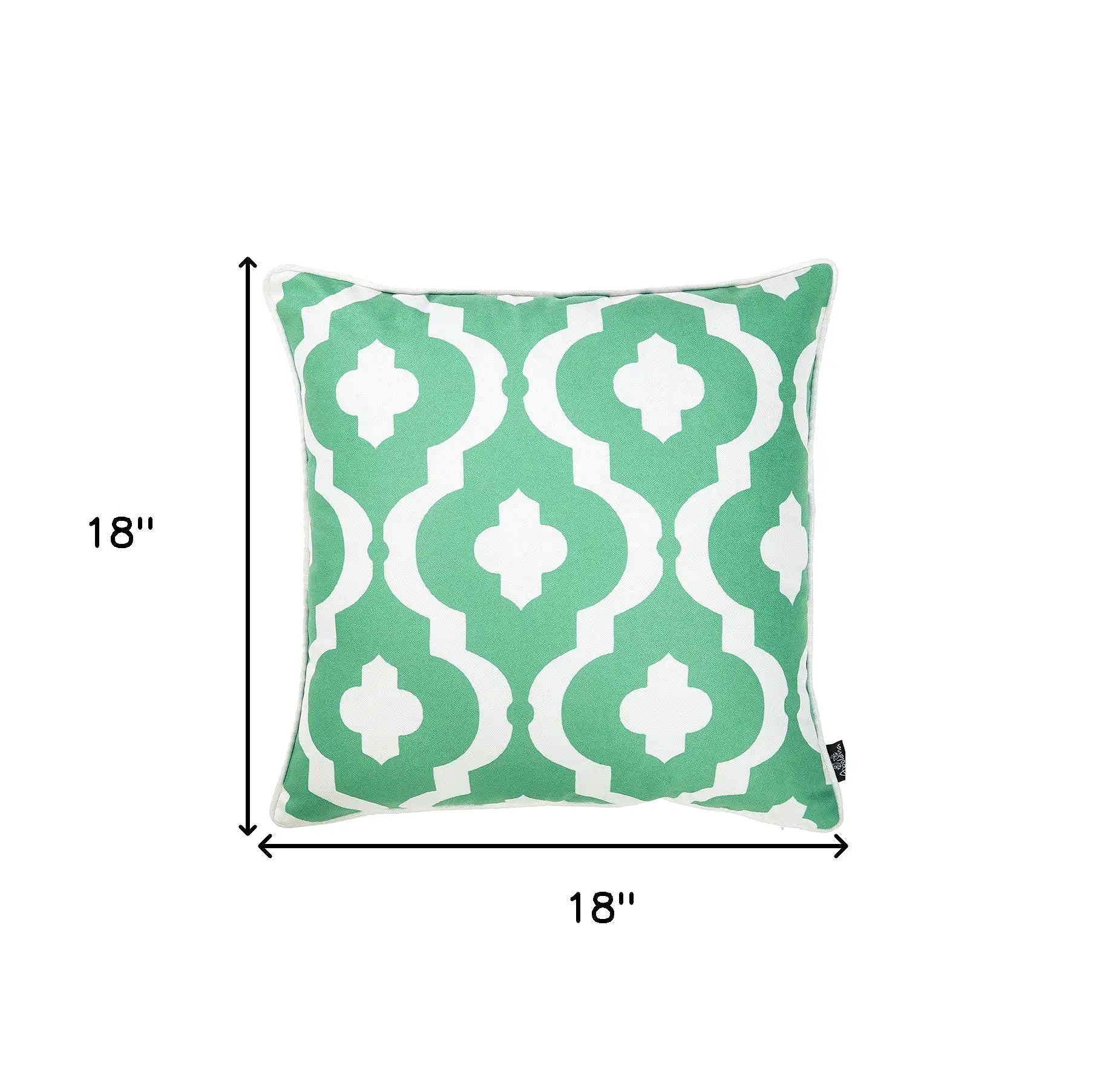 Turquoise Moroccan Geo Decorative Throw Pillow Cover