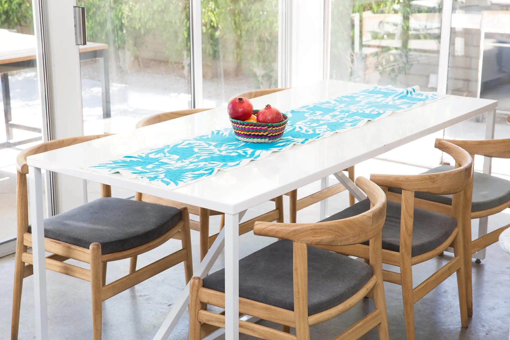 TURQUOISE OTOMI TABLE RUNNER