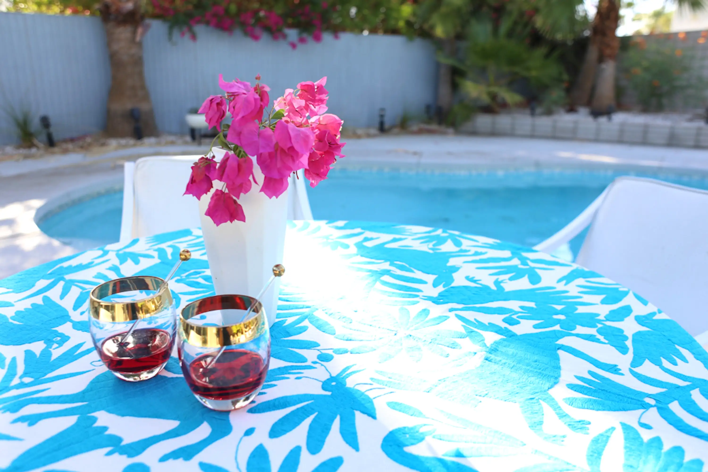 TURQUOISE OTOMI TAPESTRY / TABLECLOTH