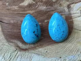 Turquoise Oval Stud Earring