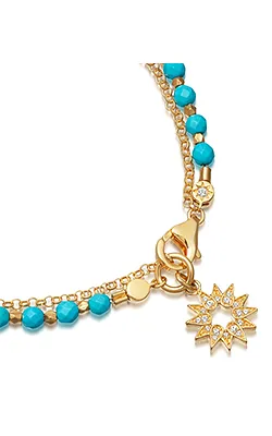 Turquoise Sun Biography Bracelet