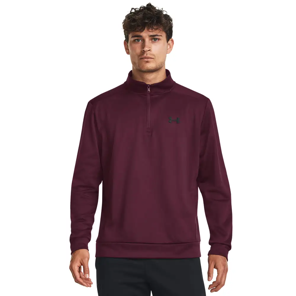 'Under Armour' Men's Armour Fleece 1/4 Zip Pullover - Dark Maroon