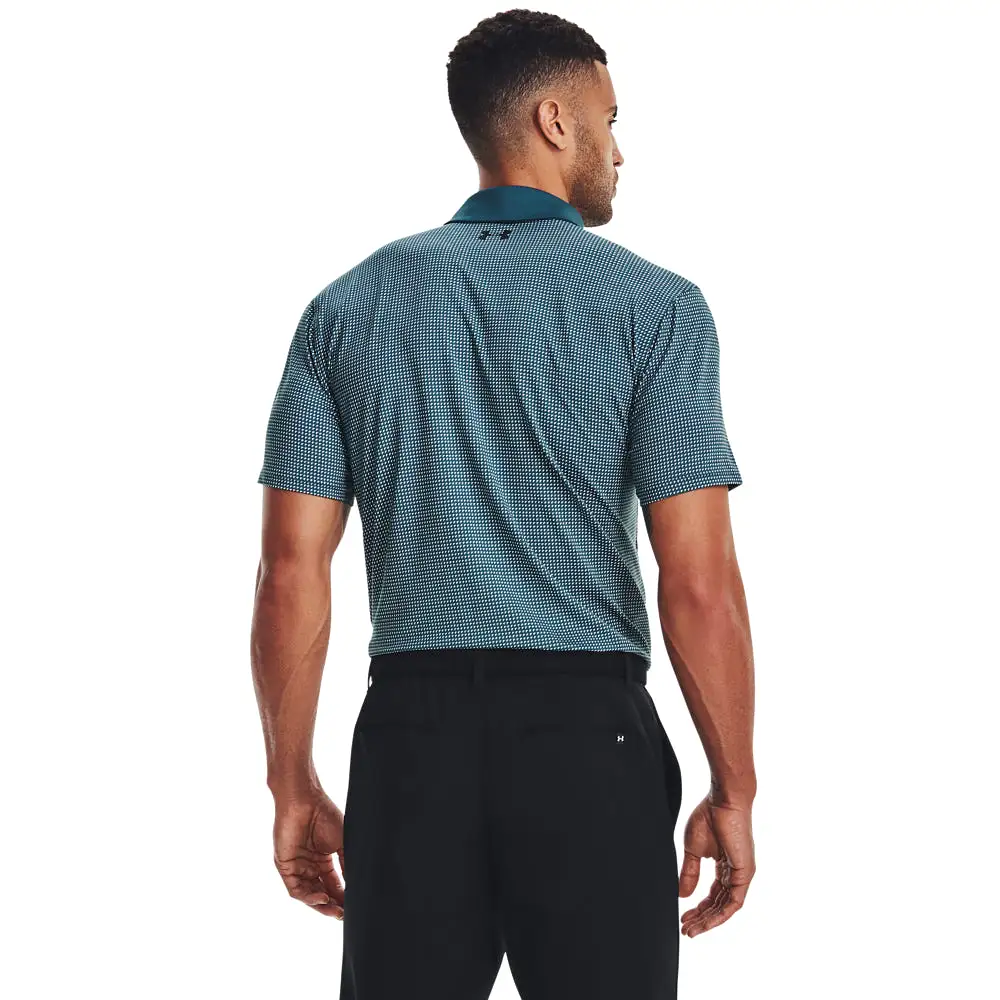 'Under Armour' Men's T2G Printed Polo - Static Blue